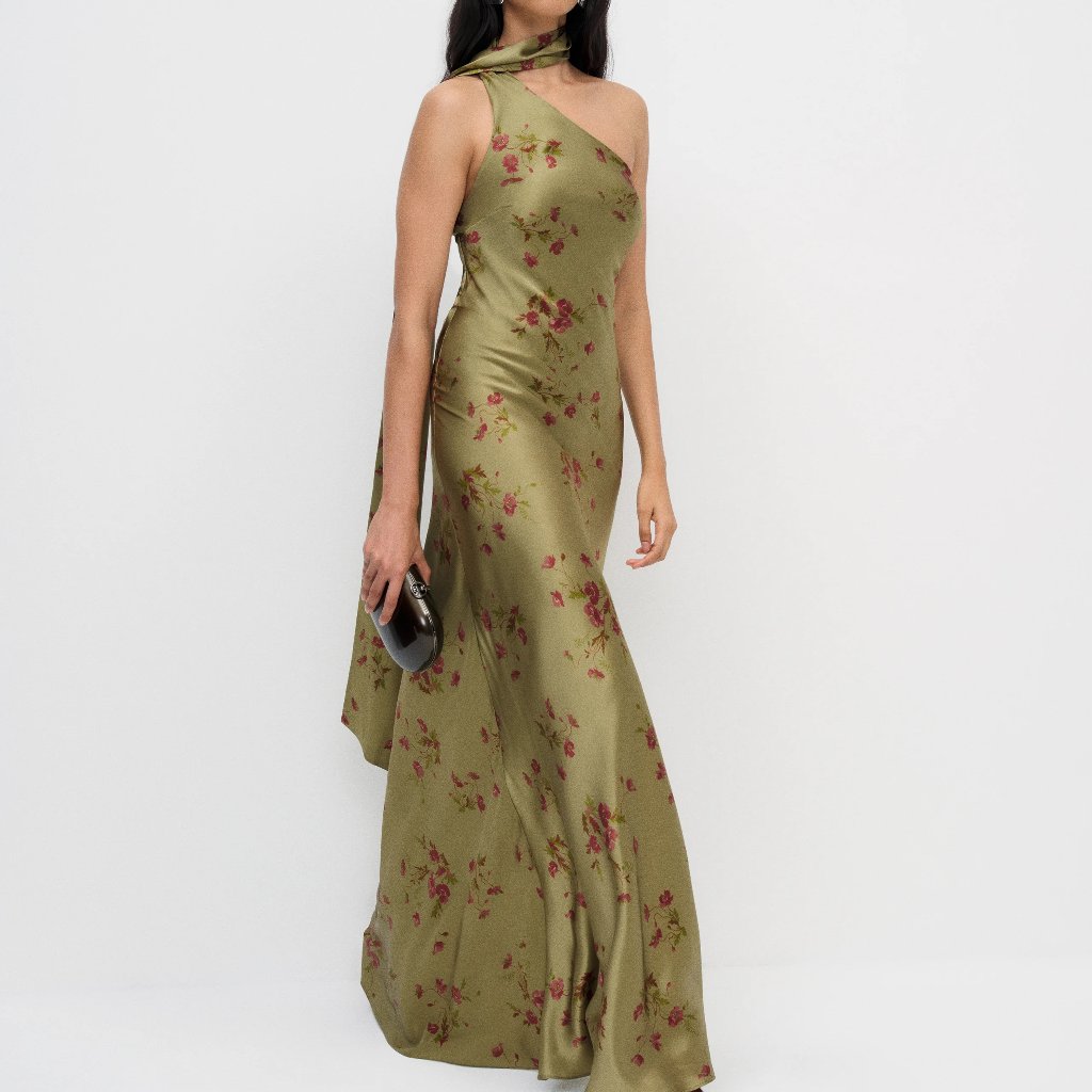 Reformation Jazzlyn Silk Dress In Demi - Size 10